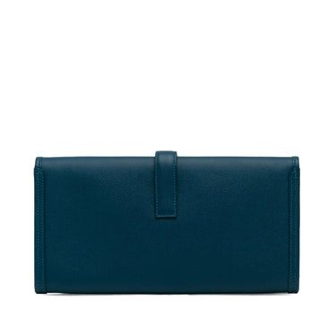 Blue Hermès Epsom Jige Elan 29 Clutch Bag