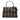Brown Fendi Pequin Coated Canvas Top Handle Bag Satchel