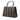 Brown Fendi Pequin Coated Canvas Top Handle Bag Satchel