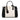 White Prada Medium Bicolor Saffiano Lux Galleria Double Zip Satchel