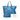 Blue Prada Vitello Daino Open Convertible Tote Satchel - Designer Revival