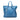 Blue Prada Vitello Daino Open Convertible Tote Satchel - Designer Revival