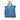 Blue Prada Vitello Daino Open Convertible Tote Satchel - Designer Revival