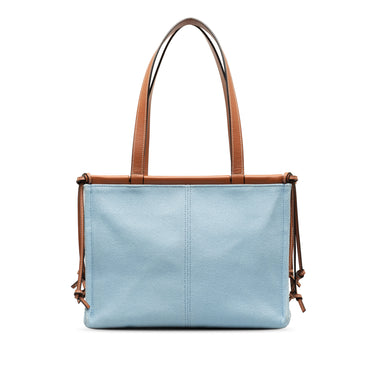 Blue Loewe Small Canvas Cushion Tote - Designer Revival