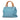 Blue Gucci Small Calfskin Bamboo Shopper Satchel - Designer Revival