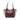 Red Burberry Small Leather and House Check Canvas Canterbury Tote