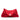 Red Chanel CC Quilted Satin Half Moon Flap Clutch