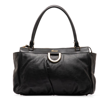 Black Gucci Leather Abbey D Ring Tote - Designer Revival