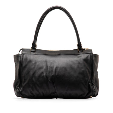 Black Gucci Leather Abbey D Ring Tote