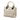 White Dior Medium Lambskin Cannage Studded Supple Lady Dior Satchel