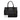 Black Prada Saffiano Lucido Top Handle Frame Tote - Designer Revival