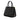 Black Prada Saffiano Lucido Top Handle Frame Tote - Designer Revival