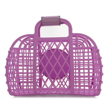 Purple Fendi Small Recycled Plastic Basket Satchel