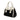 Black Prada Bicolor Saffiano Cuir Trimmed Canvas Satchel