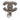 Silver Chanel CC Brass Perforated Clip On Earrings