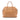 Tan Prada Saffiano Cuir Triple Zip Dome Top Handle Bag