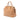 Tan Prada Saffiano Cuir Triple Zip Dome Top Handle Bag
