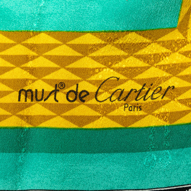 Blue Cartier Printed Silk Scarf Scarves