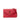 Red Saint Laurent Grain De Poudre Chevron Monogram Envelope Wallet on Chain Crossbody Bag