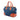 Blue Prada Saffiano Trimmed Denim Handbag