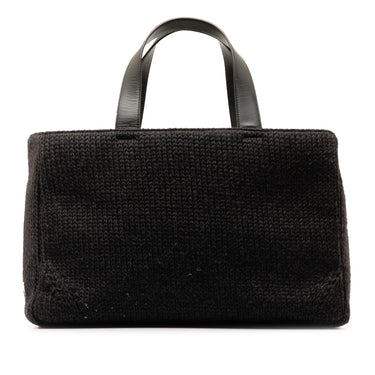 Black Prada Wool Tote Bag
