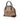 Beige Burberry Haymarket Check Canvas Dome Satchel