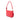 Red Fendi Zucchino Embossed Nappa Tassel Handbag