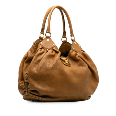Brown Louis Vuitton Monogram Mahina XL Hobo Shoulder Bag