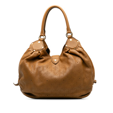 Brown Louis Vuitton Monogram Mahina XL Hobo Shoulder Bag