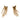 Gold Louis Vuitton Gold Plated Essentials V Skin Push Back Earrings
