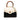 Black Gucci Bicolor Studded Calfskin Bamboo Top Handle Bag Satchel