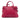 Red Burberry Medium Leather and House Check Canvas Banner Satchel