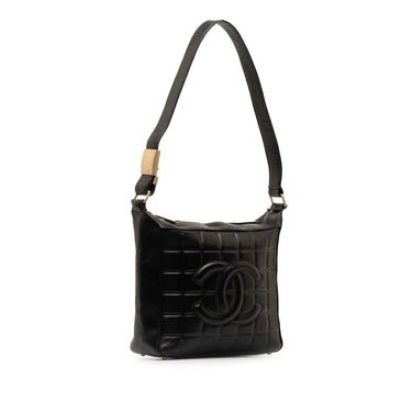 Black Chanel CC Choco Bar Shoulder Bag - Designer Revival