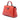 Red Bottega Veneta Mini Intrecciato Trimmed Nappa Piazza Top Handle Satchel