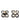 Silver Chanel Brass Cabochon Enamel Strass Clip On Earrings