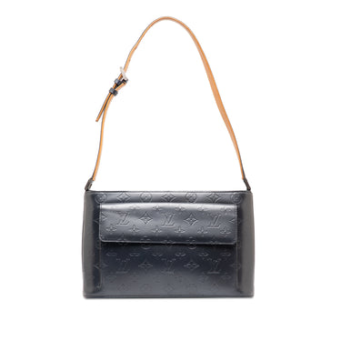 Blue Louis Vuitton Monogram Mat Alston Shoulder Bag