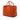 Orange Prada Vitello Daino Open Convertible Tote Satchel