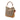 Beige Gucci GG Canvas Bamboo Web Satchel