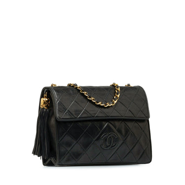 Black Chanel CC Quilted Lambskin Crossbody