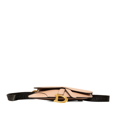 Tan Dior Leather Saddle Belt Bag