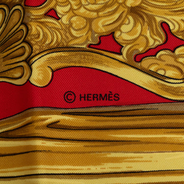 Red Hermes Etriers Silk Scarf Scarves - Designer Revival