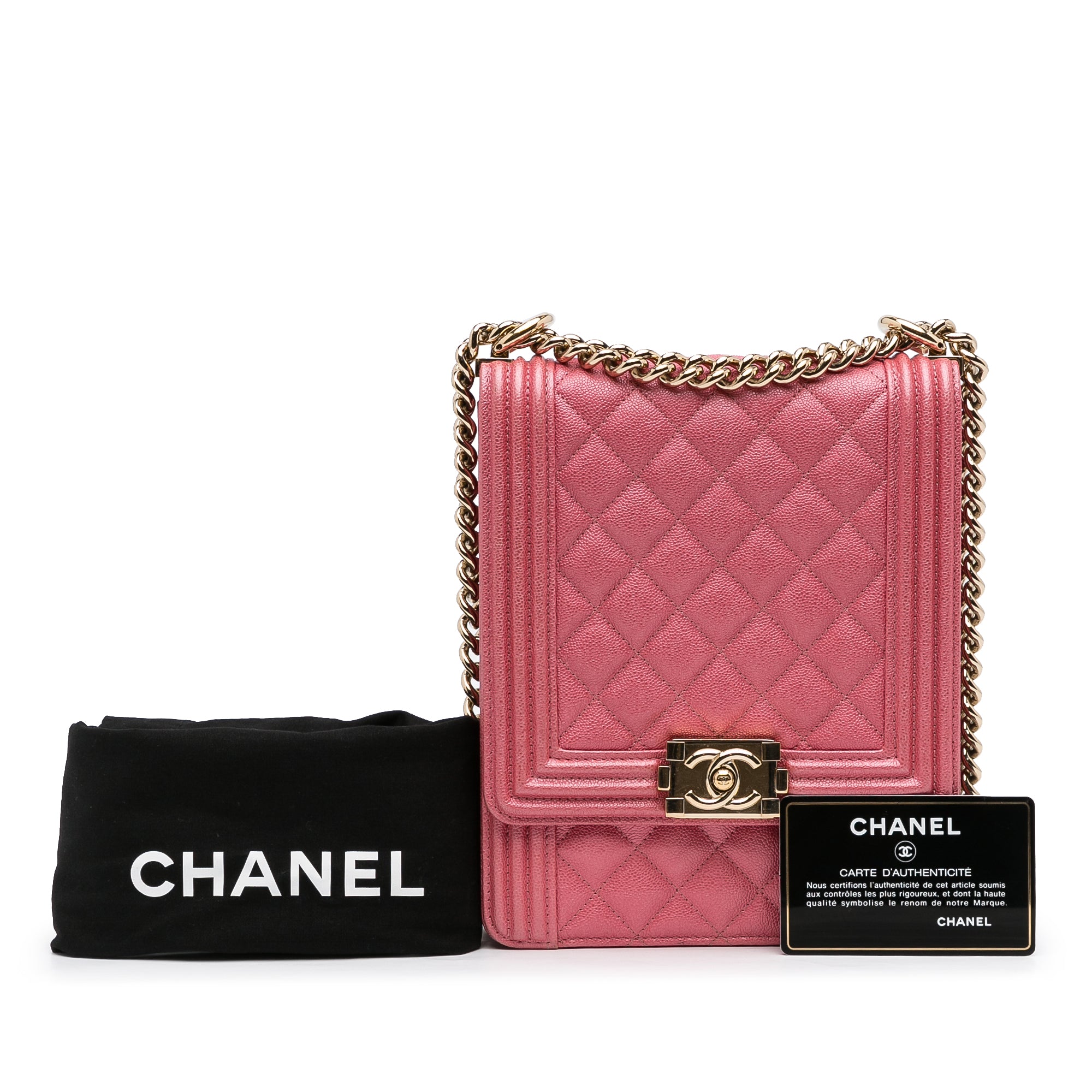 CHANEL ★ Chanel North South Boy Flap Pink Pink Chanel North South Boy Flap Crossbody Bag | Designer
