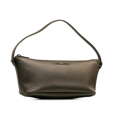 Brown Gucci Satin Boat Shoulder Bag - Designer Revival