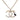 Gold Chanel CC Gold Plated Resin Heart Pendant Necklace