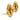 Gold Chanel CC Gold Plated Round Clip On Earrings