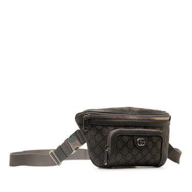 Gray Gucci GG Supreme Ophidia Belt Bag - Designer Revival