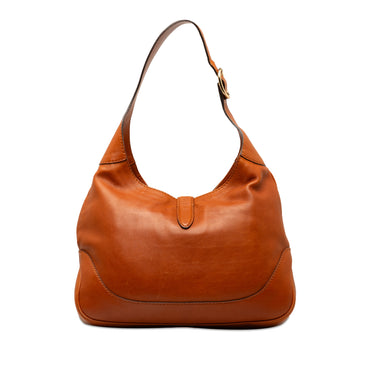 Orange Gucci Leather New Jackie Shoulder Bag - Designer Revival