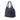 Blue Prada Vitello Daino Open Convertible Tote Satchel - Designer Revival