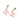 Pink Chanel Resin Crystal CC Push Back Earrings - Designer Revival