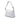 Silver Fendi Zucchino Metallic Canvas Pochette Shoulder Bag